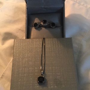 Black diamond jewelry set